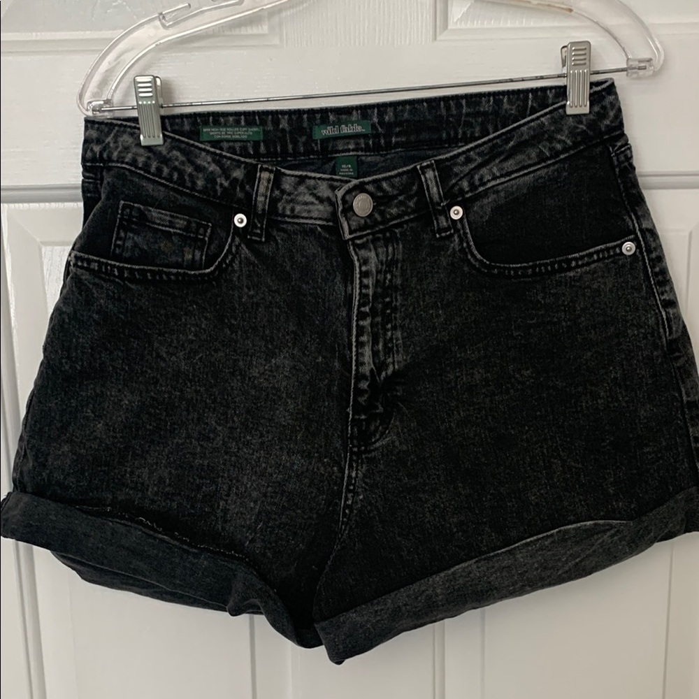 Black Denim Women's Shorts